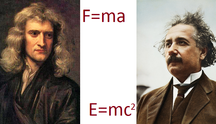 Images of Newton and Einstein